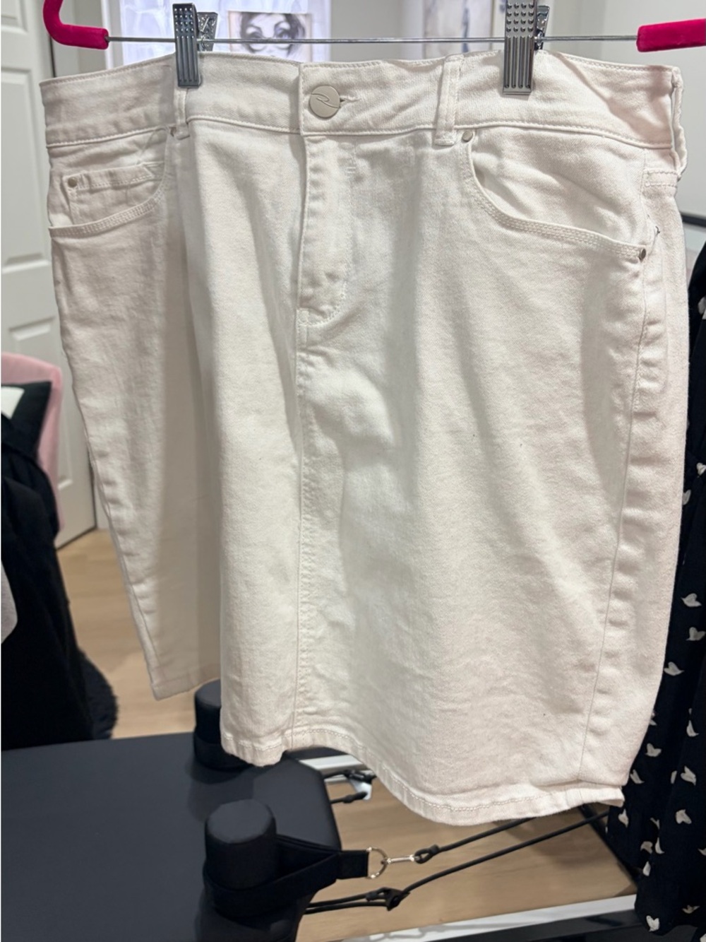 Ricki's White Denim Mini Skirt with Branded Label